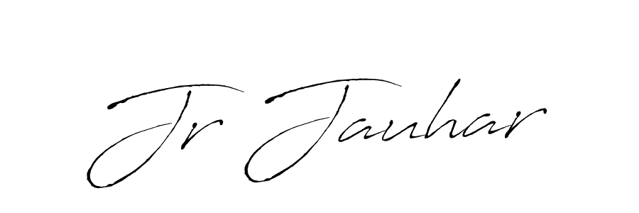 Make a beautiful signature design for name Jr Jauhar. With this signature (Antro_Vectra) style, you can create a handwritten signature for free. Jr Jauhar signature style 6 images and pictures png
