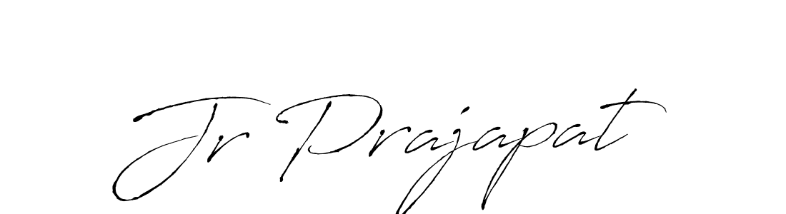 Create a beautiful signature design for name Jr Prajapat. With this signature (Antro_Vectra) fonts, you can make a handwritten signature for free. Jr Prajapat signature style 6 images and pictures png