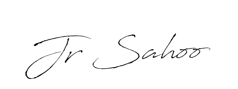 Make a beautiful signature design for name Jr Sahoo. With this signature (Antro_Vectra) style, you can create a handwritten signature for free. Jr Sahoo signature style 6 images and pictures png