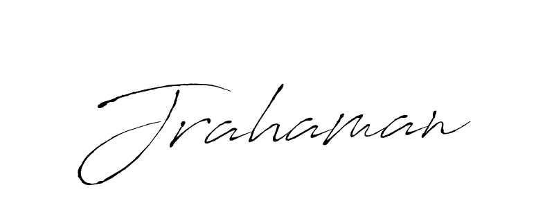 Design your own signature with our free online signature maker. With this signature software, you can create a handwritten (Antro_Vectra) signature for name Jrahaman. Jrahaman signature style 6 images and pictures png