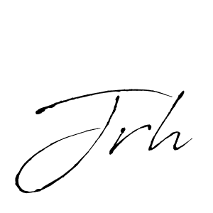 The best way (Antro_Vectra) to make a short signature is to pick only two or three words in your name. The name Jrh include a total of six letters. For converting this name. Jrh signature style 6 images and pictures png