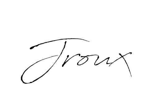 Create a beautiful signature design for name Jroux. With this signature (Antro_Vectra) fonts, you can make a handwritten signature for free. Jroux signature style 6 images and pictures png