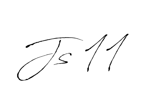 The best way (Antro_Vectra) to make a short signature is to pick only two or three words in your name. The name Js 11 include a total of six letters. For converting this name. Js 11 signature style 6 images and pictures png