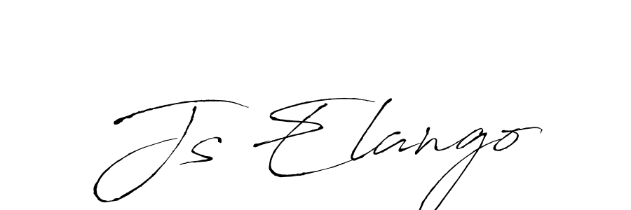 Js Elango stylish signature style. Best Handwritten Sign (Antro_Vectra) for my name. Handwritten Signature Collection Ideas for my name Js Elango. Js Elango signature style 6 images and pictures png
