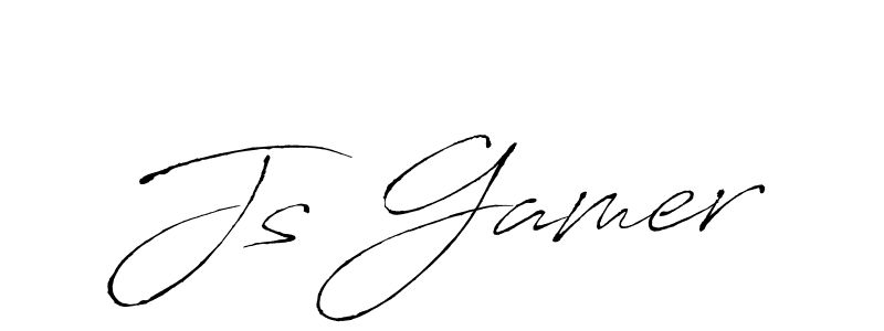 Js Gamer stylish signature style. Best Handwritten Sign (Antro_Vectra) for my name. Handwritten Signature Collection Ideas for my name Js Gamer. Js Gamer signature style 6 images and pictures png