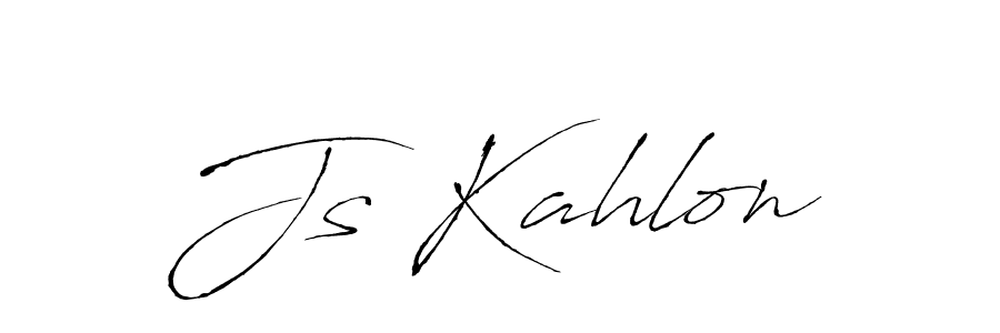 Design your own signature with our free online signature maker. With this signature software, you can create a handwritten (Antro_Vectra) signature for name Js Kahlon. Js Kahlon signature style 6 images and pictures png