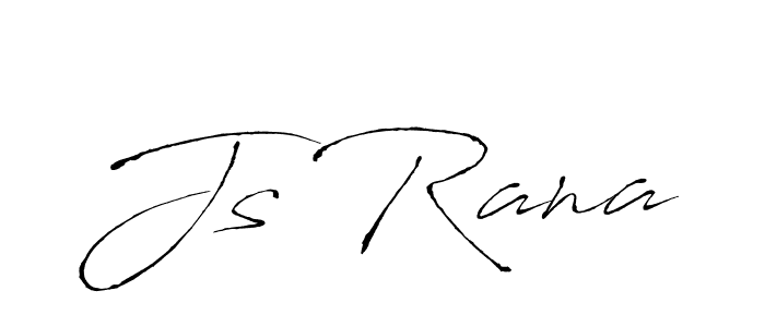 Design your own signature with our free online signature maker. With this signature software, you can create a handwritten (Antro_Vectra) signature for name Js Rana. Js Rana signature style 6 images and pictures png