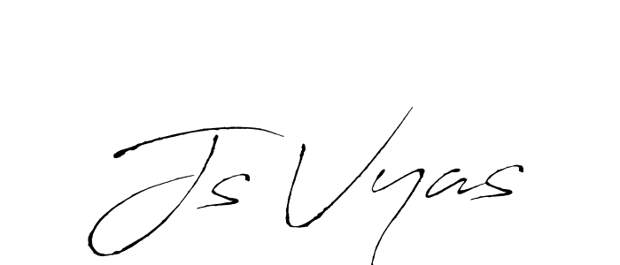 Js Vyas stylish signature style. Best Handwritten Sign (Antro_Vectra) for my name. Handwritten Signature Collection Ideas for my name Js Vyas. Js Vyas signature style 6 images and pictures png