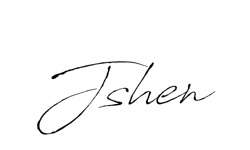 Design your own signature with our free online signature maker. With this signature software, you can create a handwritten (Antro_Vectra) signature for name Jshen. Jshen signature style 6 images and pictures png