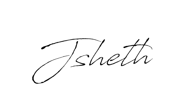 Design your own signature with our free online signature maker. With this signature software, you can create a handwritten (Antro_Vectra) signature for name Jsheth. Jsheth signature style 6 images and pictures png