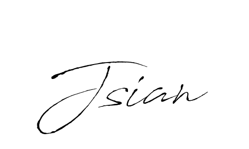 Make a beautiful signature design for name Jsian. With this signature (Antro_Vectra) style, you can create a handwritten signature for free. Jsian signature style 6 images and pictures png