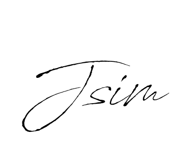 Jsim stylish signature style. Best Handwritten Sign (Antro_Vectra) for my name. Handwritten Signature Collection Ideas for my name Jsim. Jsim signature style 6 images and pictures png