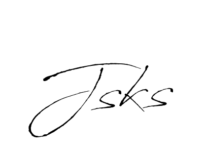 Use a signature maker to create a handwritten signature online. With this signature software, you can design (Antro_Vectra) your own signature for name Jsks. Jsks signature style 6 images and pictures png