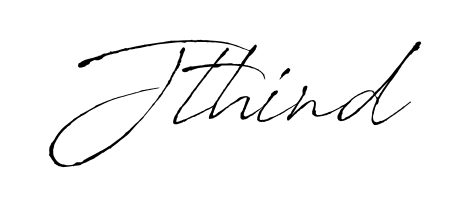 Transform the name Jthind into a signature masterpiece using Antro_Vectra font. Ideal for photographers, artists, and creators looking for watermarks. Jthind signature style 6 images and pictures png