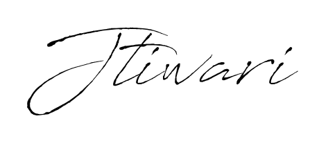 Discover how Jtiwari looks in an executive cursive font (Antro_Vectra). Perfect for legal documents, invoices, and certificates. Jtiwari signature style 6 images and pictures png