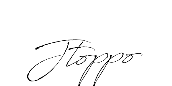 Make a beautiful signature design for name Jtoppo. With this signature (Antro_Vectra) style, you can create a handwritten signature for free. Jtoppo signature style 6 images and pictures png