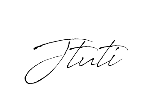 Make a beautiful signature design for name Jtuti. With this signature (Antro_Vectra) style, you can create a handwritten signature for free. Jtuti signature style 6 images and pictures png