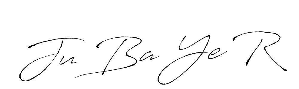 Use a signature maker to create a handwritten signature online. With this signature software, you can design (Antro_Vectra) your own signature for name Ju Ba Ye R. Ju Ba Ye R signature style 6 images and pictures png