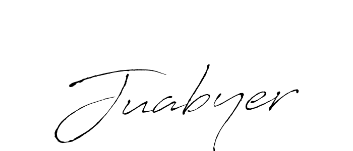 Design your own signature with our free online signature maker. With this signature software, you can create a handwritten (Antro_Vectra) signature for name Juabyer. Juabyer signature style 6 images and pictures png