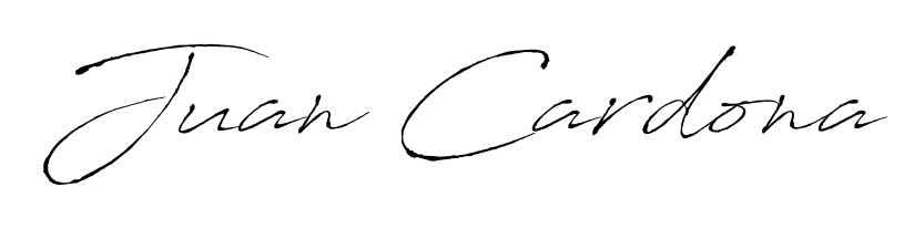 A sleek calligraphic signature for name Juan Cardona utilizing Antro_Vectra styling. Great for adding personal signatures to photos and art. Juan Cardona signature style 6 images and pictures png