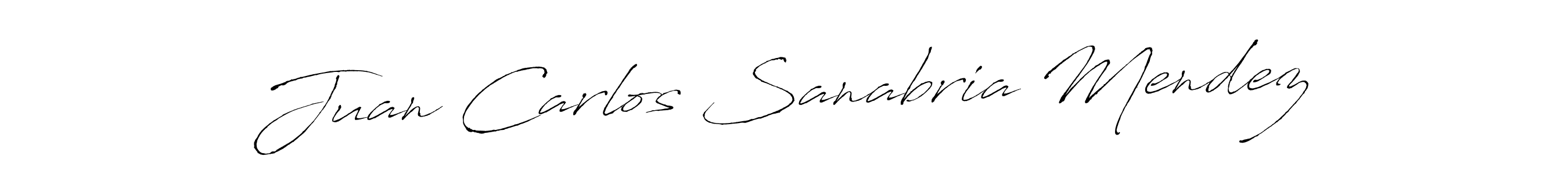 Make a beautiful signature design for name Juan Carlos Sanabria Mendez. With this signature (Antro_Vectra) style, you can create a handwritten signature for free. Juan Carlos Sanabria Mendez signature style 6 images and pictures png