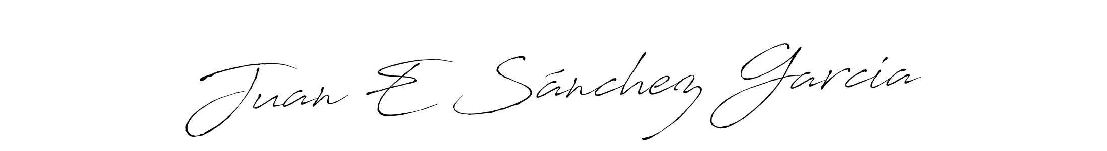 The best way (Antro_Vectra) to make a short signature is to pick only two or three words in your name. The name Juan E Sánchez Garcia include a total of six letters. For converting this name. Juan E Sánchez Garcia signature style 6 images and pictures png