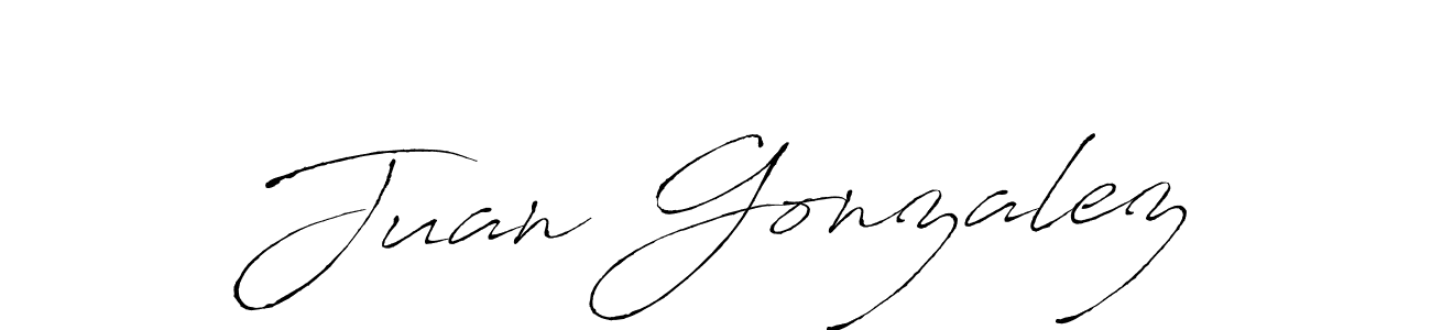 How to make Juan Gonzalez name signature. Use Antro_Vectra style for creating short signs online. This is the latest handwritten sign. Juan Gonzalez signature style 6 images and pictures png