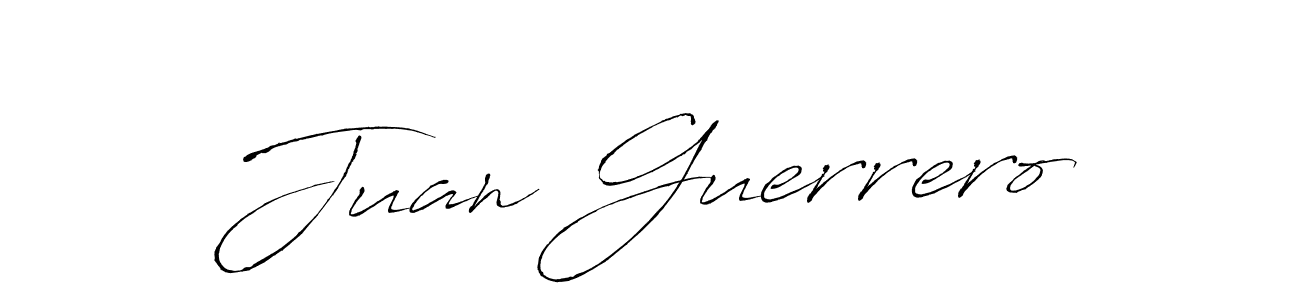 Make a beautiful signature design for name Juan Guerrero. With this signature (Antro_Vectra) style, you can create a handwritten signature for free. Juan Guerrero signature style 6 images and pictures png