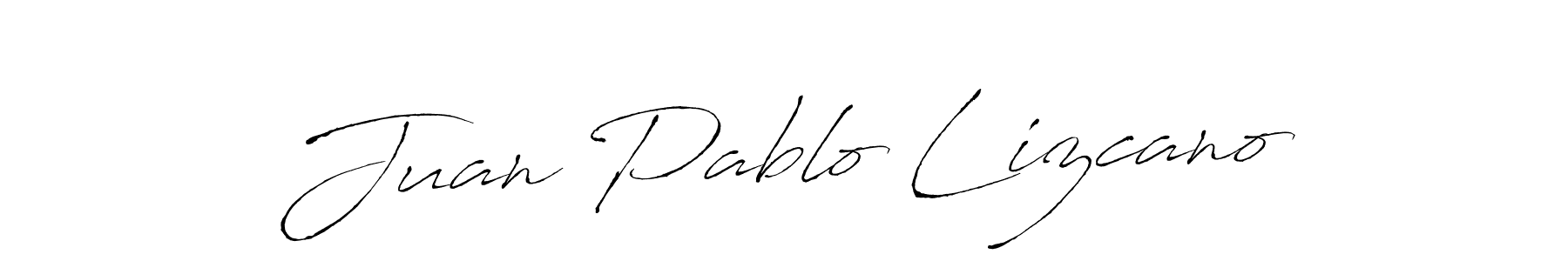 Antro_Vectra is a professional signature style that is perfect for those who want to add a touch of class to their signature. It is also a great choice for those who want to make their signature more unique. Get Juan Pablo Lizcano name to fancy signature for free. Juan Pablo Lizcano signature style 6 images and pictures png