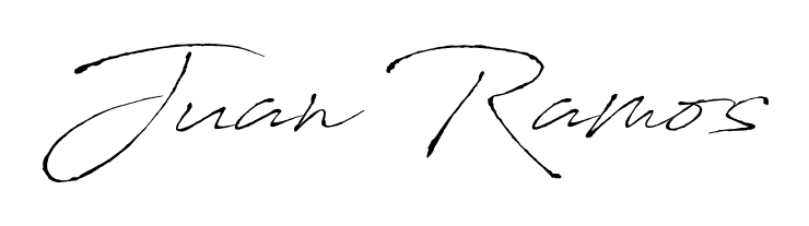 Generate high-definition signature styles for Juan Ramos. The Antro_Vectra typeface ensures crisp legibility and sophisticated design. Juan Ramos signature style 6 images and pictures png