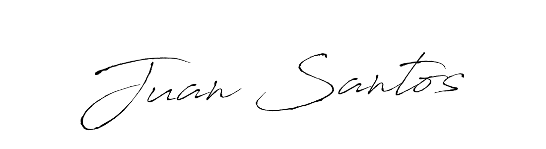Juan Santos stylish signature style. Best Handwritten Sign (Antro_Vectra) for my name. Handwritten Signature Collection Ideas for my name Juan Santos. Juan Santos signature style 6 images and pictures png