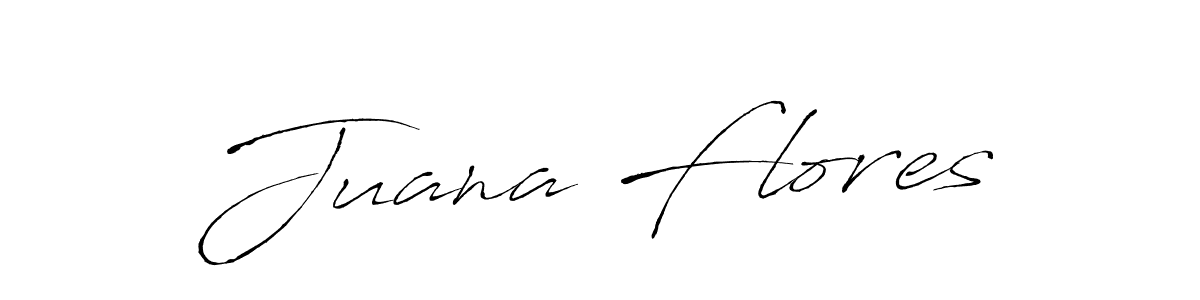 Juana Flores stylish signature style. Best Handwritten Sign (Antro_Vectra) for my name. Handwritten Signature Collection Ideas for my name Juana Flores. Juana Flores signature style 6 images and pictures png