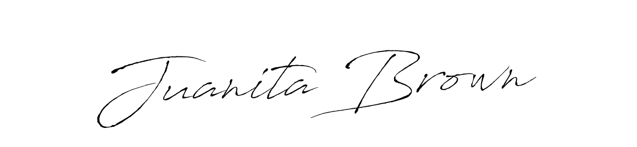 Juanita Brown stylish signature style. Best Handwritten Sign (Antro_Vectra) for my name. Handwritten Signature Collection Ideas for my name Juanita Brown. Juanita Brown signature style 6 images and pictures png