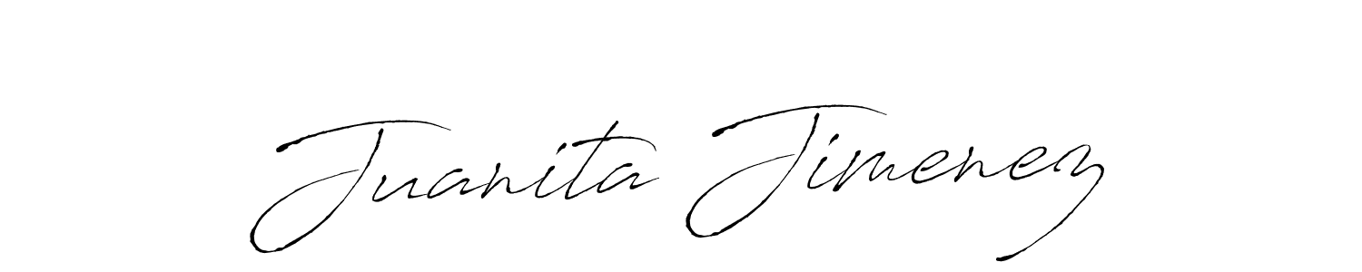 The best way (Antro_Vectra) to make a short signature is to pick only two or three words in your name. The name Juanita Jimenez include a total of six letters. For converting this name. Juanita Jimenez signature style 6 images and pictures png