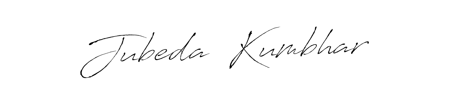 You should practise on your own different ways (Antro_Vectra) to write your name (Jubeda  Kumbhar) in signature. don't let someone else do it for you. Jubeda  Kumbhar signature style 6 images and pictures png