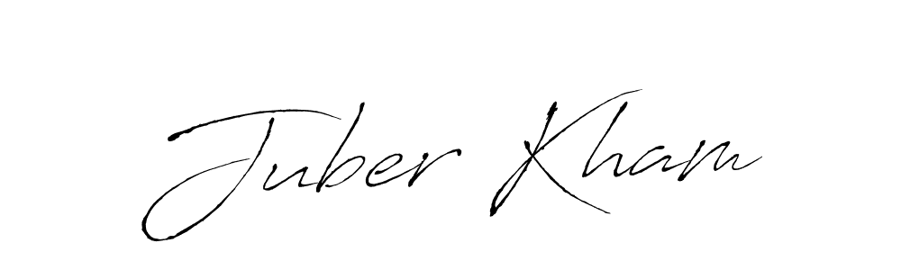 The best way (Antro_Vectra) to make a short signature is to pick only two or three words in your name. The name Juber Kham include a total of six letters. For converting this name. Juber Kham signature style 6 images and pictures png