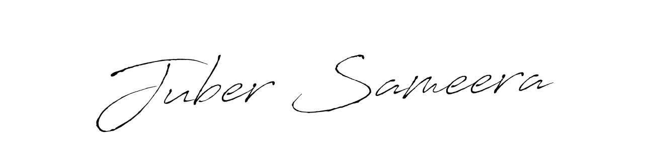 Juber Sameera stylish signature style. Best Handwritten Sign (Antro_Vectra) for my name. Handwritten Signature Collection Ideas for my name Juber Sameera. Juber Sameera signature style 6 images and pictures png