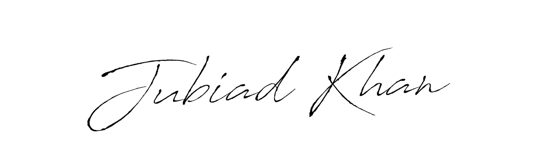 Make a beautiful signature design for name Jubiad Khan. With this signature (Antro_Vectra) style, you can create a handwritten signature for free. Jubiad Khan signature style 6 images and pictures png