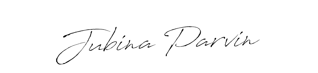 How to make Jubina Parvin name signature. Use Antro_Vectra style for creating short signs online. This is the latest handwritten sign. Jubina Parvin signature style 6 images and pictures png