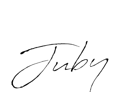 Design your own signature with our free online signature maker. With this signature software, you can create a handwritten (Antro_Vectra) signature for name Juby. Juby signature style 6 images and pictures png