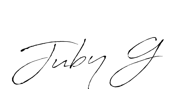 Similarly Antro_Vectra is the best handwritten signature design. Signature creator online .You can use it as an online autograph creator for name Juby G. Juby G signature style 6 images and pictures png