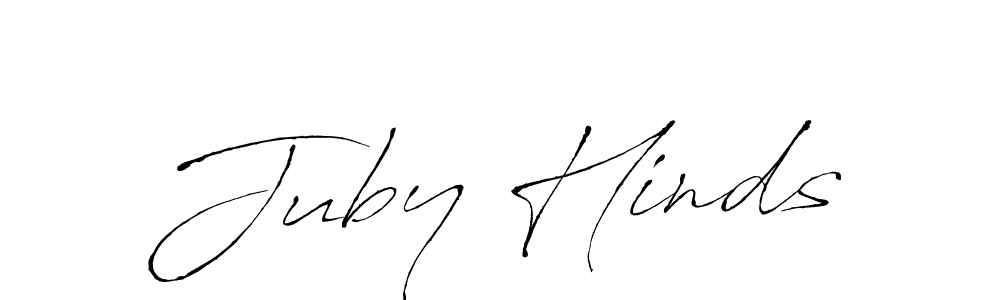 Use a signature maker to create a handwritten signature online. With this signature software, you can design (Antro_Vectra) your own signature for name Juby Hinds. Juby Hinds signature style 6 images and pictures png