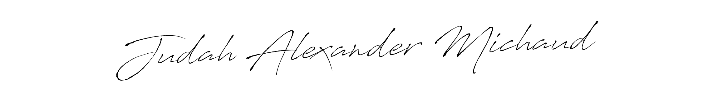 Judah Alexander Michaud stylish signature style. Best Handwritten Sign (Antro_Vectra) for my name. Handwritten Signature Collection Ideas for my name Judah Alexander Michaud. Judah Alexander Michaud signature style 6 images and pictures png