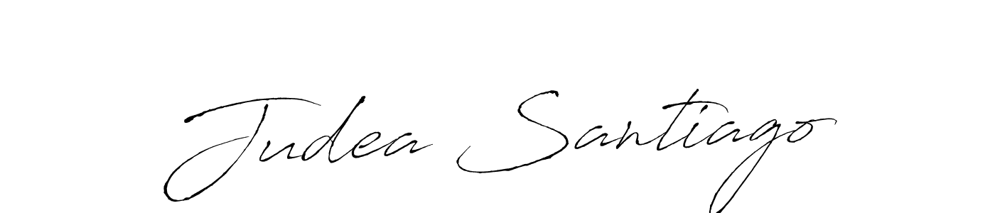Make a beautiful signature design for name Judea Santiago. With this signature (Antro_Vectra) style, you can create a handwritten signature for free. Judea Santiago signature style 6 images and pictures png