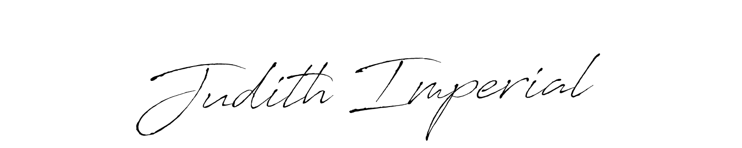 Create a beautiful signature design for name Judith Imperial. With this signature (Antro_Vectra) fonts, you can make a handwritten signature for free. Judith Imperial signature style 6 images and pictures png