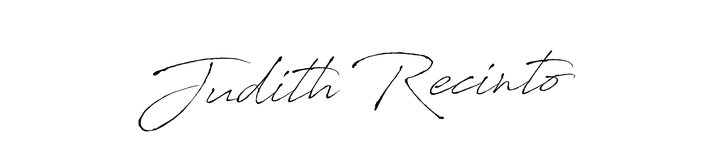 Create a beautiful signature design for name Judith Recinto. With this signature (Antro_Vectra) fonts, you can make a handwritten signature for free. Judith Recinto signature style 6 images and pictures png
