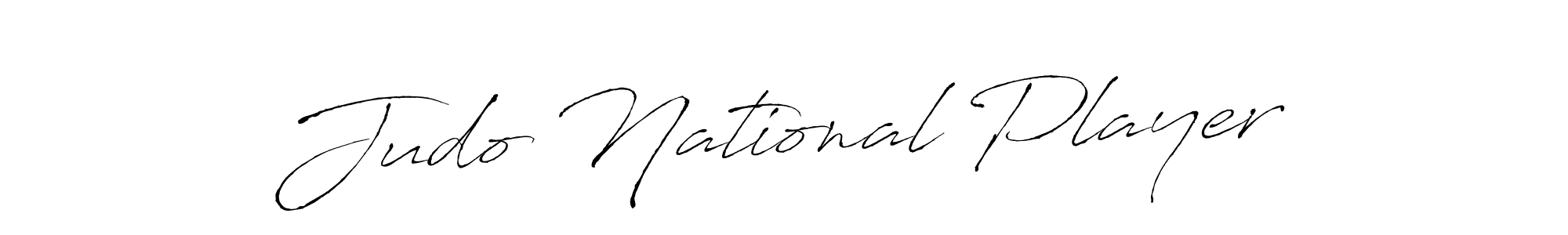 Similarly Antro_Vectra is the best handwritten signature design. Signature creator online .You can use it as an online autograph creator for name Judo National Player. Judo National Player signature style 6 images and pictures png