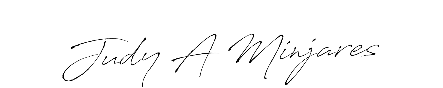Judy A Minjares stylish signature style. Best Handwritten Sign (Antro_Vectra) for my name. Handwritten Signature Collection Ideas for my name Judy A Minjares. Judy A Minjares signature style 6 images and pictures png