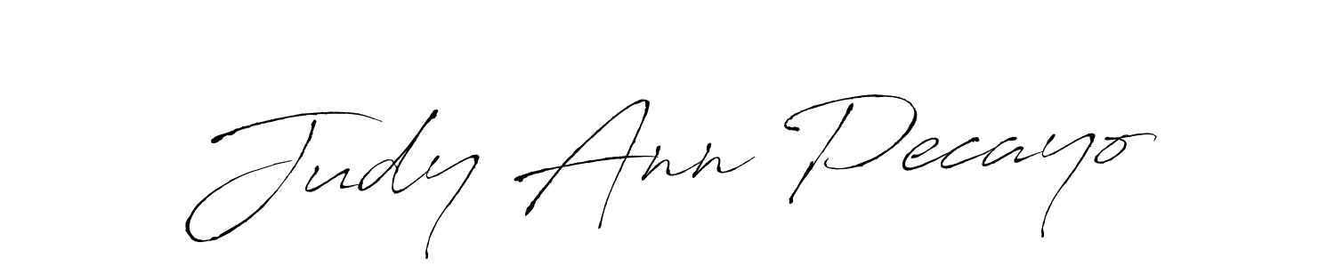 Create a beautiful signature design for name Judy Ann Pecayo. With this signature (Antro_Vectra) fonts, you can make a handwritten signature for free. Judy Ann Pecayo signature style 6 images and pictures png