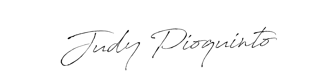 How to make Judy Pioquinto name signature. Use Antro_Vectra style for creating short signs online. This is the latest handwritten sign. Judy Pioquinto signature style 6 images and pictures png